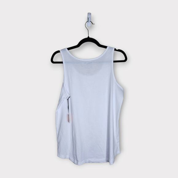 NEW Juicy Couture Bride Tank Top White Silver Foil Women's Size Large - Picture 5 of 5